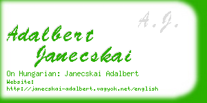 adalbert janecskai business card